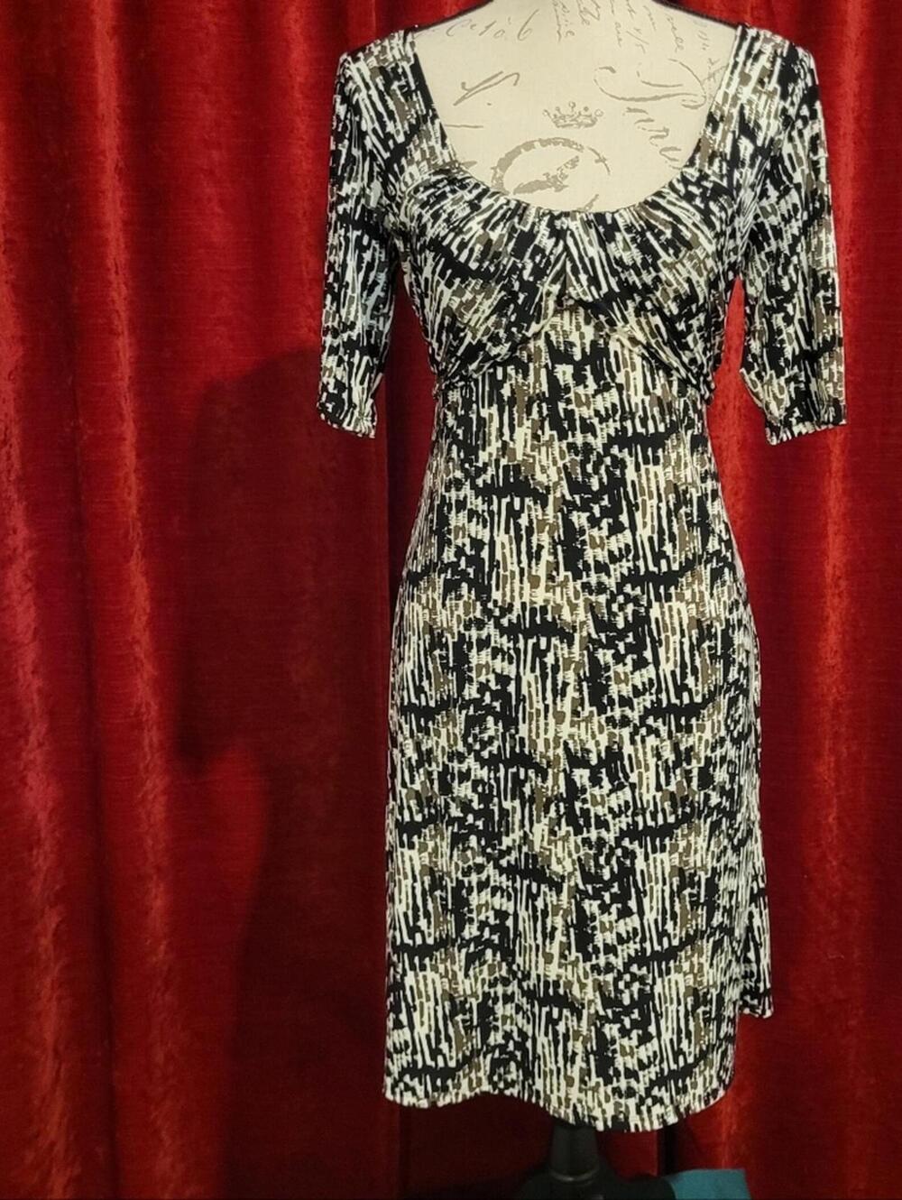 BUNDLE SALE!  ANN TAYLOR Black, White, Tan Scoop Neck  Dress Size 6